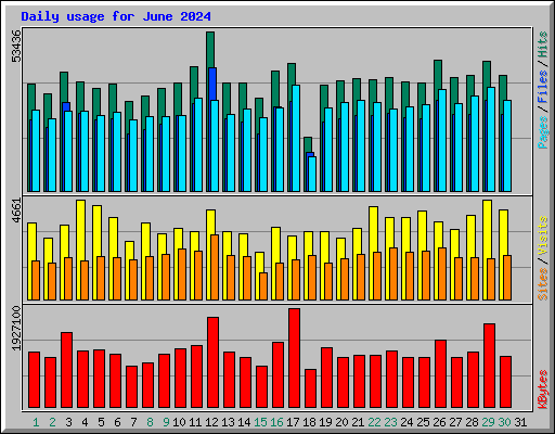 Daily usage for June 2024